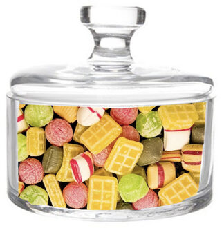 Cosy&Trendy Bonbonniere / snoeppot met deksel - 600 ml - glas - 13 x 12 cm