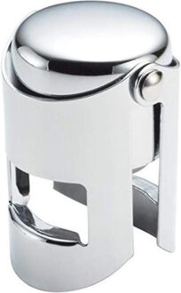 Cosy&Trendy Champagnefles stopper/afsluiter - verchroomd - Champagne/prosecco/cava