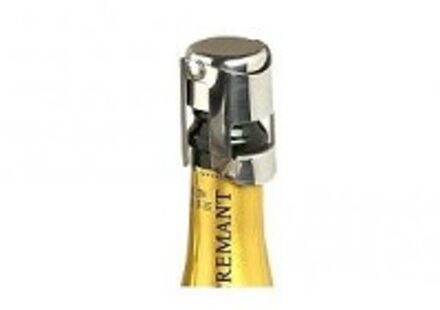 Cosy&Trendy Champagnefles stopper/afsluiter verchroomd - Wijnafsluiters Zilverkleurig