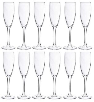 Cosy&Trendy Champagneglazen - 12x stuks - glas - 190 ml - Flutes