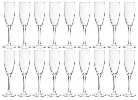 Cosy&Trendy Champagneglazen - 18x stuks - glas - 190 ml - Flutes