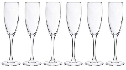 Cosy&Trendy Champagneglazen - 6x stuks - glas - 190 ml - Flutes