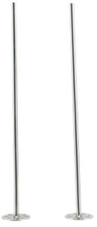 Cosy&Trendy Cocktailstampers - roerstaafjes - 2x stuks - RVS - 21 cm - Herbruikbaar Grijs