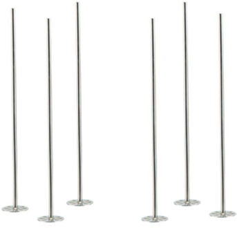 Cosy&Trendy Cocktailstampers - roerstaafjes - 6x stuks - RVS - 21 cm - Herbruikbaar