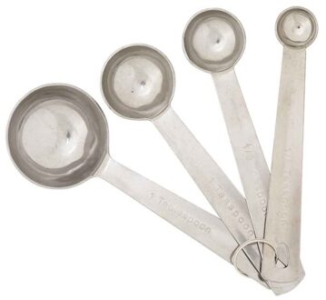 Cosy&Trendy Cosy en Trendy Maatschepjes/maatlepeltjes - 4x - RVS - 1,25/2,5/5/15 ml