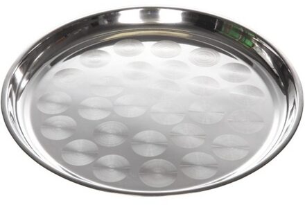 Cosy&Trendy Dienblad - RVS - rond - 36 cm - zilver