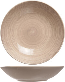 Cosy&Trendy Diep bord Turbolino - bruin - 21 cm - aardewerk - pastabord - soepbord