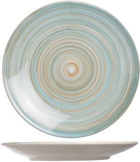 Cosy&Trendy diner bord Turbolino - blauw - dia 27 cm - Dinerborden - aardewerk