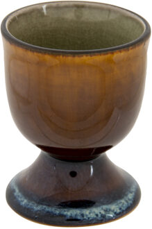 Cosy&Trendy Eierdopje van porselein - bruin - 5 cm - Houders voor gekookte eieren - Ontbijt en lunch