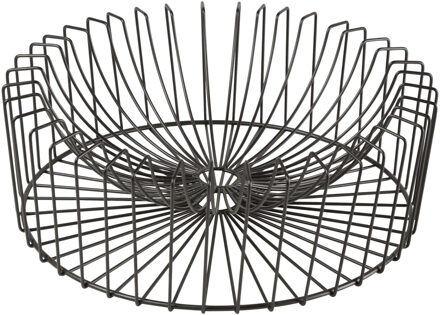 Cosy&Trendy Fruitmand - metaal - zwart - rond - 33 cm - fruitschaal