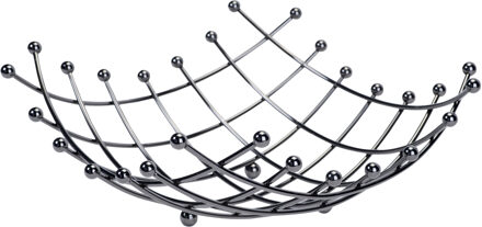 Cosy&Trendy Fruitmand - zwart - vierkant - metaal - 31 x 31 x 13 cm