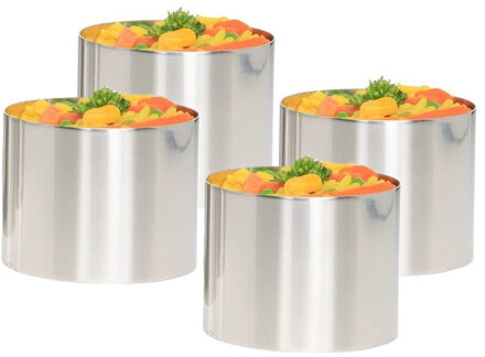 Cosy&Trendy Garneerringen/serveerringen - 18x - RVS - 7 cm