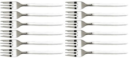 Cosy&Trendy Gebaksvorkjes - 12x - 17 cm - RVS - taart/gebak vorkjes - taartvorkjes