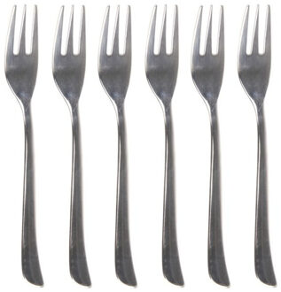 Cosy&Trendy Gebaksvorkjes - 12x stuks - RVS - 15 cm - Taartvorkjes - taartvorkjes