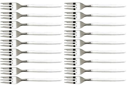 Cosy&Trendy Gebaksvorkjes - 18x - 17 cm - RVS - taart/gebak vorkjes - taartvorkjes