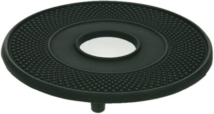 Cosy&Trendy Gietijzeren ronde pannen/theepot onderzetter zwart 13 cm