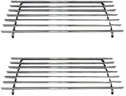 Cosy&Trendy Grote pannen onderzetter - 2x - 56 x 26 cm - metaal/chroom - pannenonderzetters