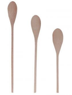 Cosy&Trendy Houten pollepels set - 3x stuks - keuken accessoires - esdoorn hout