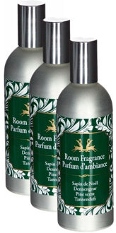 Cosy&Trendy Huis parfum - 3x - dennengeur - spray - 100 ml - huisgeur - dennenboom geuren