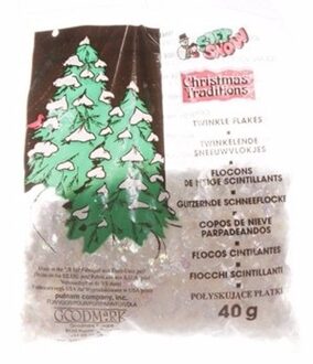 Cosy&Trendy Kerstboom versiering glitter sneeuwvlokjes 40 gram