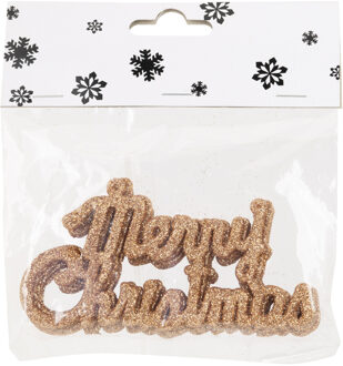 Cosy&Trendy Kersthangers Merry Christmas - 24x stuks - koper - kunststof - 10 cm