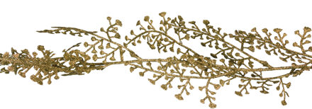 Cosy&Trendy Kerstslinger - met takken - goud - 180 cm - glitter - kerstboom guirlande Goudkleurig