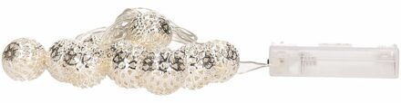 Cosy&Trendy Kerstverlichting kerstballen slingers met LED licht 90 cm Zilver