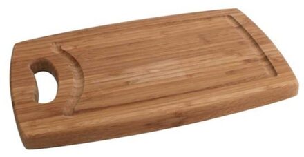 Cosy&Trendy keuken snijplank - bamboe hout - met handvat - 35 x 21 cm - Snijplanken Bruin