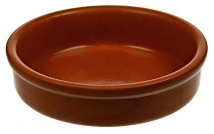 Cosy&Trendy Kleine tapas schalen bruin - set van 12x stuks - Creme brulee bakjes/schaaltjes - dia 7 cm