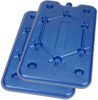 Cosy & Trendy Koelelement - 2x - blauw - kunststof - 400 gram - 14 x 25 x 1 cm - platte vorm