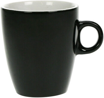 Cosy&Trendy Koffie kopjes/bekers zwart 190 ml - Bekers