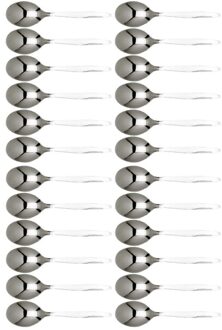 Cosy&Trendy Koffie/theelepeltjes van RVS - set 24x stuks - 13 cm - zilver