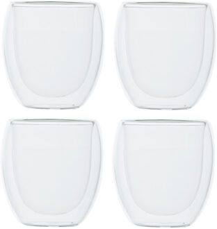 Cosy&Trendy Koffieglazen - 6x - dubbelwanzig - glas - 300 ml