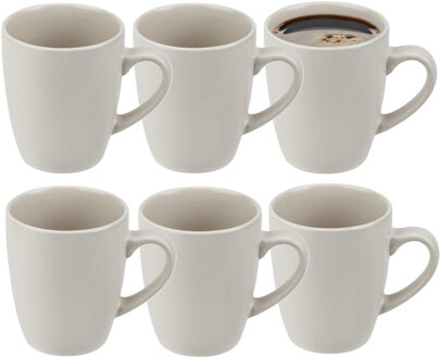 Cosy&Trendy koffiemok / drinkbeker Amalia - 12x - creme wit - 360 ml