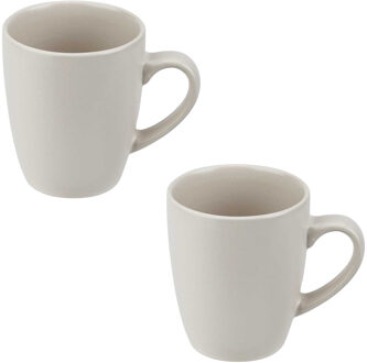 Cosy & Trendy koffiemok / drinkbeker Amalia - 6x - creme wit - 360 ml