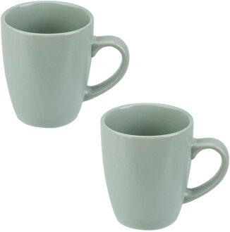 Cosy & Trendy koffiemok / drinkbeker Amalia - 6x - groen - 360 ml