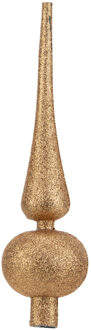 Cosy&Trendy Kunststof piek/kerstboom topper glitter koper H23 cm