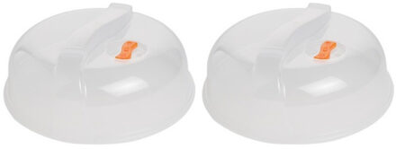 Cosy&Trendy magnetrondeksel - 2x - afdekschaal voor eten - Dia 26 cm - keukenhulp - kunststof