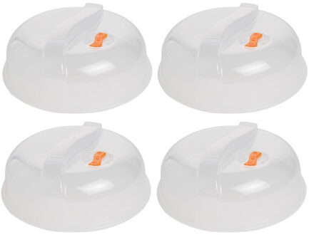 Cosy&Trendy magnetrondeksel - 4x - afdekschaal voor eten - Dia 26 cm - keukenhulp - kunststof