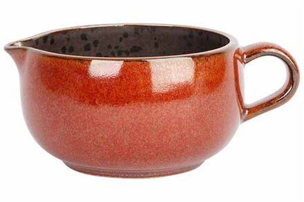 Cosy&Trendy Melk/schenk kannetje - porselein - bruin - 11 x 4 cm - schenktuit/handvat