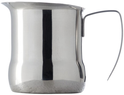 Cosy&Trendy Melkkannetje/schenkkannetje saus - RVS - zilver - 300 ml - D8 x H11 cm - met schenktuit en handvat