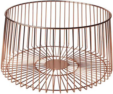 Cosy&Trendy Metalen fruitmand/fruitschaal koper rond D30 x H16 cm - Fruitschalen Bruin
