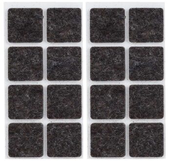 Cosy&Trendy Meubelviltjes - 16x - antislip noppen - 2,5 cm - vierkant - viltglijders