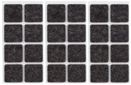 Cosy&Trendy Meubelviltjes - 24x - antislip noppen - 2,5 cm - vierkant - viltglijders