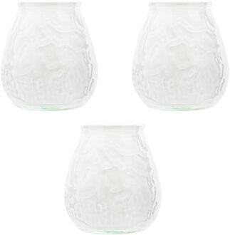 Cosy&Trendy mini lowboy tafelkaars - 6x - wit - 17 Branduren - 7 cm - kaars