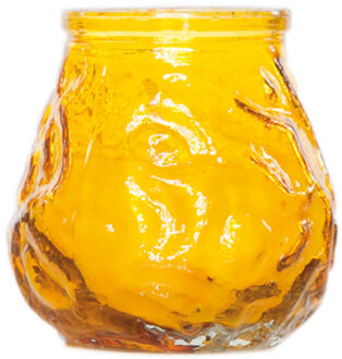 Cosy&Trendy mini lowboy tafelkaars - geel - 17 Branduren - 7 cm