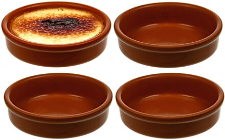 Cosy&Trendy Mini tapas schaaltjes - 4x - creme brulee - D6 cm