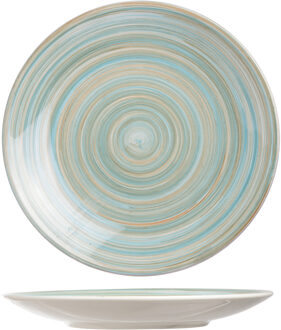 Cosy&Trendy ontbijt/dessert bordje Turbolino - blauw - D22 cm - keramiek