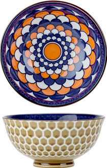 Cosy&Trendy Oosterse serveerschaal - rond - 12 cm - porselein - soepkom - diep bord