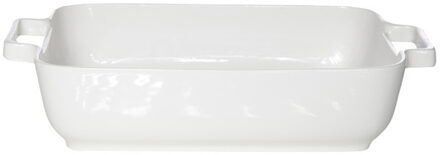Cosy&Trendy Ovenschaal - met handvaten - wit - 24 x 19 cm - porselein - rechthoekig